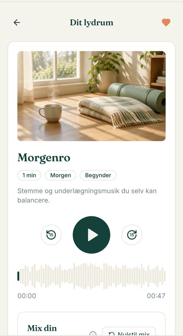 Lydafspilleren på en telefon